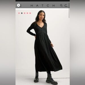 Hatch collection softest rib nursing dress in pine color size 0